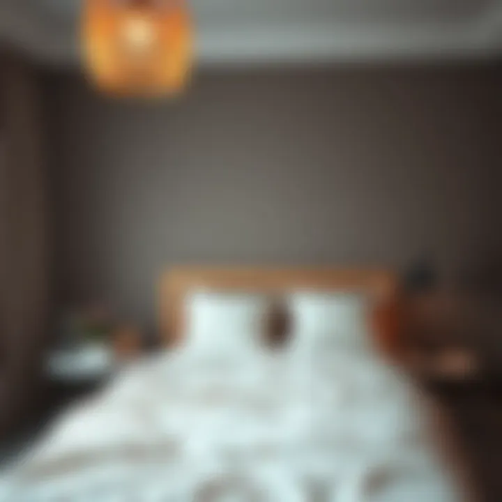 Cozy bedroom setup featuring a single bed with matching linens