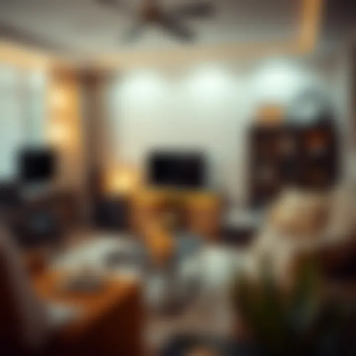 Cozy living room illuminated by warm 2700K light