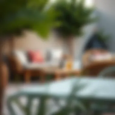 Cozy Outdoor Seating Arrangement Cozy outdoor seating arrangement with cushions