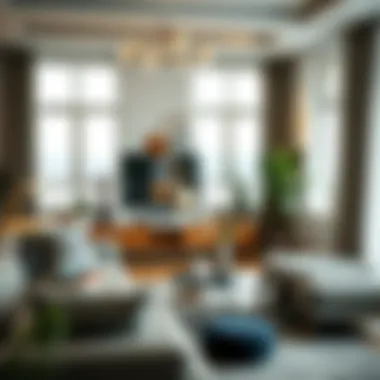 Innovative Mug Hanger in Living Space Creative use of a wall-mounted mug hanger in a stylish living room