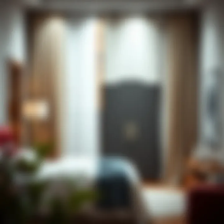 Variety of materials used in curtain wardrobe designs
