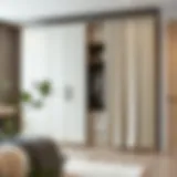 Elegant curtain wardrobe design showcasing modern aesthetics