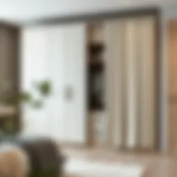 Elegant curtain wardrobe design showcasing modern aesthetics