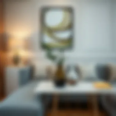 Decorative Arrangement on a Sofa Console Stylish arrangement of a sofa console with decorative items