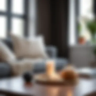 Minimalistic Candle Arrangement on Coffee Table Minimalistic candle arrangement on a coffee table