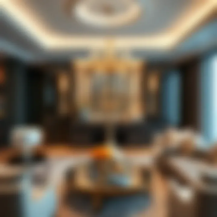 Sophisticated Living Room with Candelabra Sophisticated living room featuring stylish candelabra