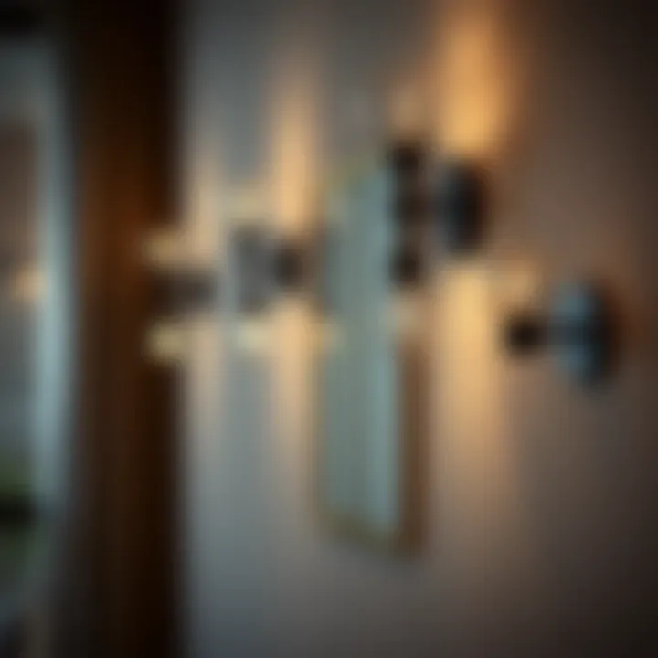 Artistic wall sconces adding character to a space