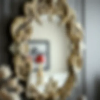 Intricate Design of a Decorative Mirror Elegant decorative mirror showcasing intricate design elements