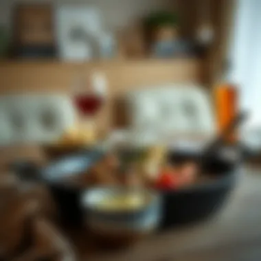 Delicious food freshly prepared in a borcam dish