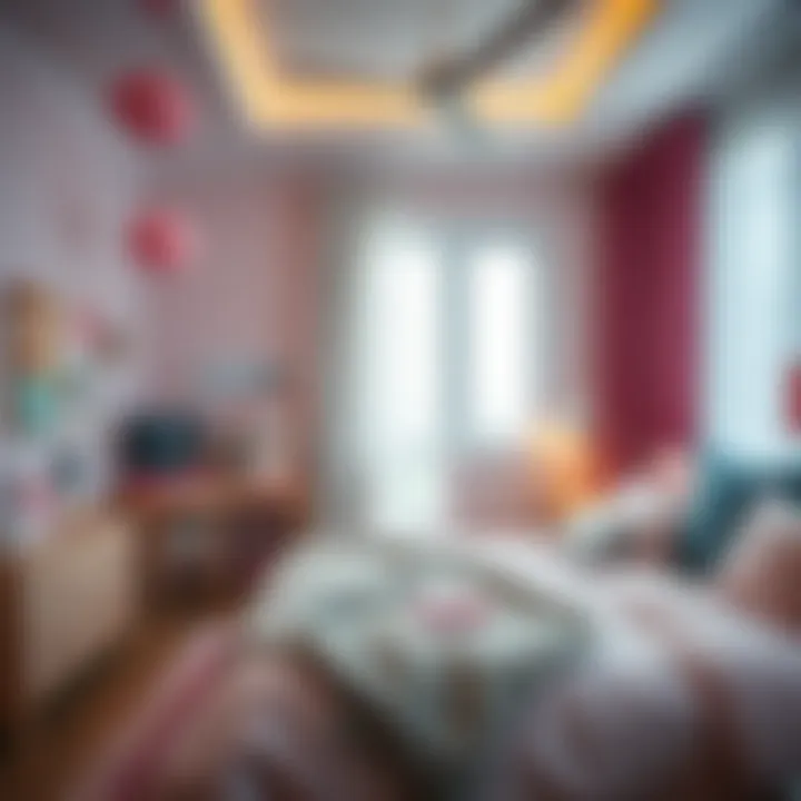 Stylish Pastel Girl's Bedroom A stylish and cozy girl's bedroom featuring pastel colors and unique decor