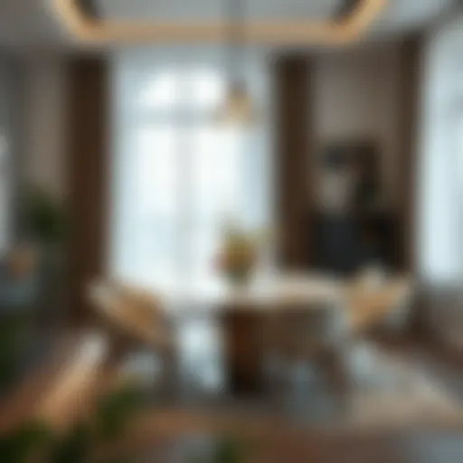 Elegant dining room set showcasing modern design