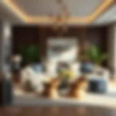 Decorative elements and accessories enhancing the ambiance of a divan area.