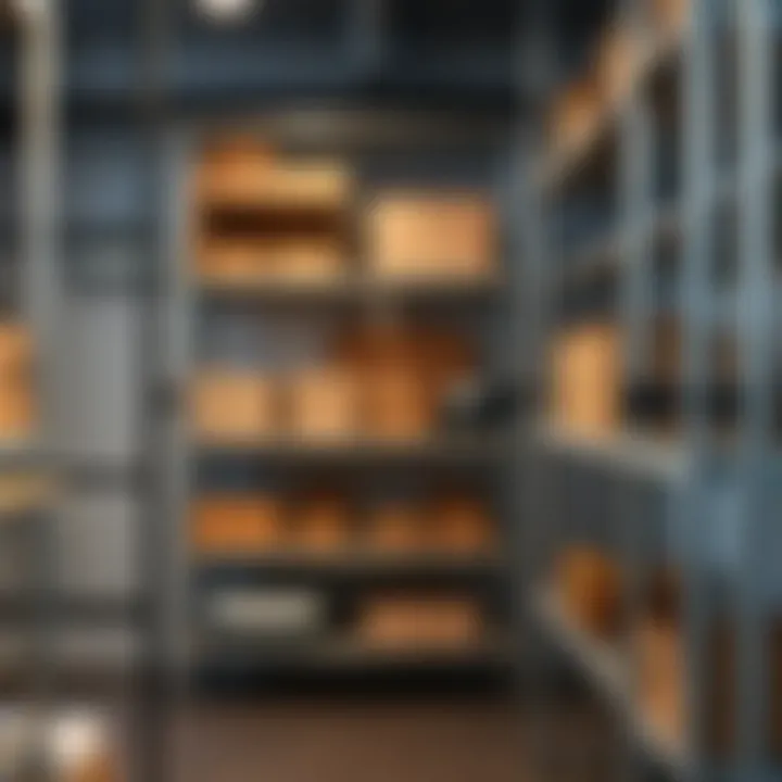 Organized storage with metal shelves showcasing versatility in use