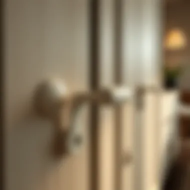 Elegant white cabinet handle design