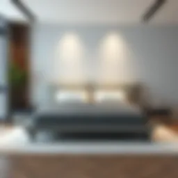 Elegant double bed design showcasing modern aesthetics