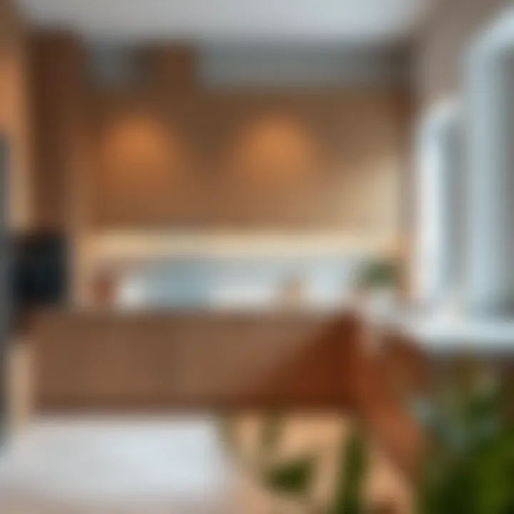 Elegant double-sided kitchen cabinet design showcasing modern aesthetics