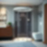 Contemporary shower cabin design showcasing glass features