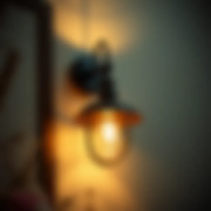 Elegant Wall-Mounted Lamp Elegant wall-mounted lamp enhancing modern interior design