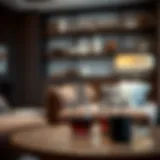 Elegant bedside carafe in a modern living room setting