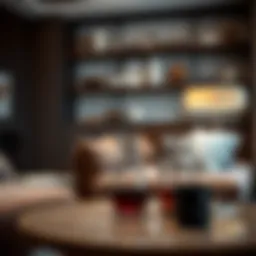 Elegant bedside carafe in a modern living room setting