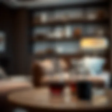 Elegant bedside carafe in a modern living room setting