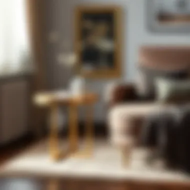 Elegant design of triple nesting tables complementing home decor