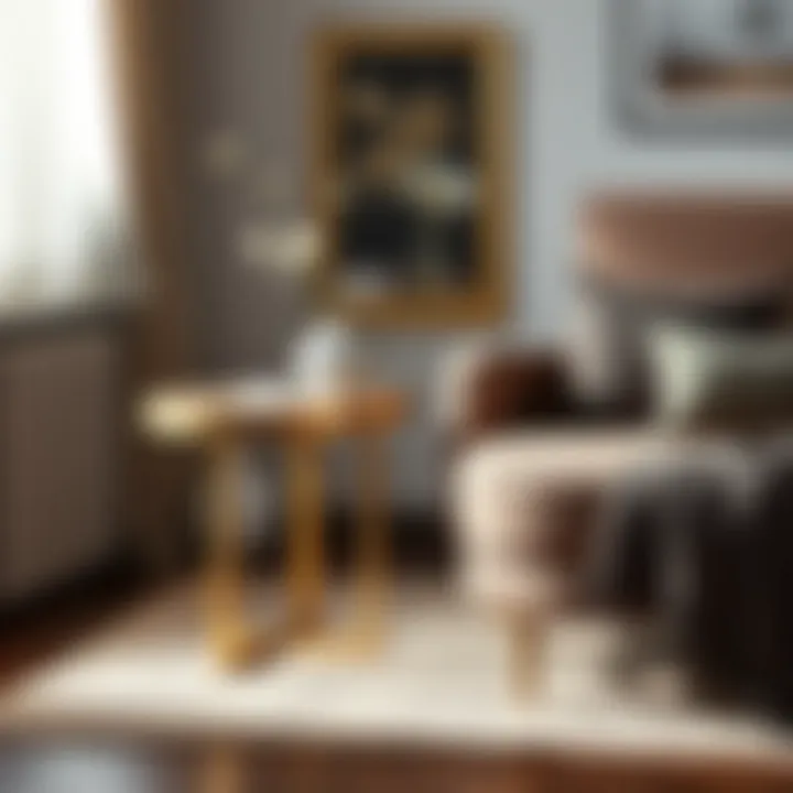 Elegant design of triple nesting tables complementing home decor