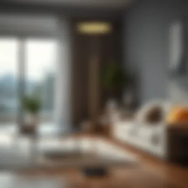 Sleek and Modern Floor Lamp Elegant floor lamp featuring a sleek design suitable for contemporary interiors