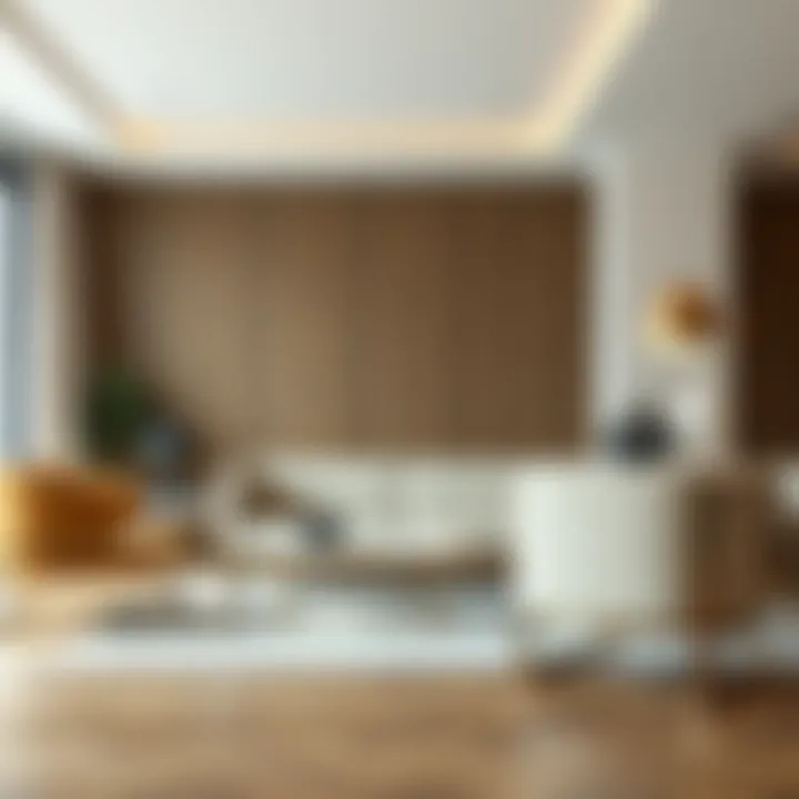 Elegant arrangement of furniture showcasing stainless steel legs