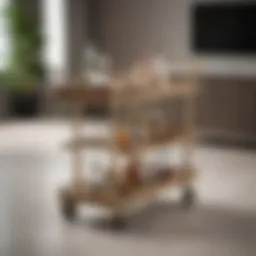 Elegant service cart with modern design