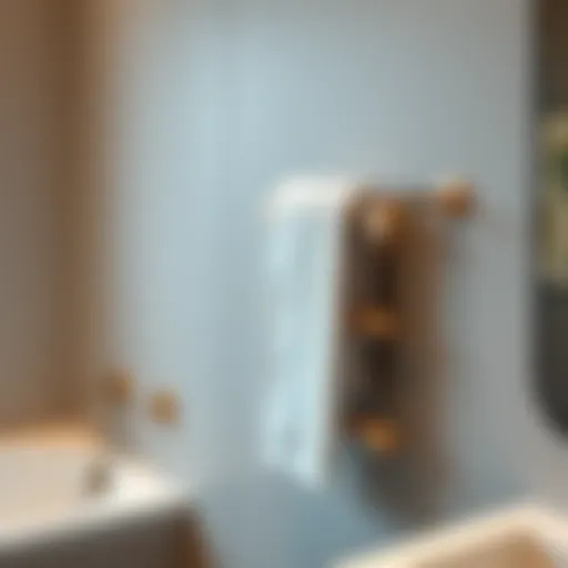 Elegant towel rack enhancing modern bathroom decor