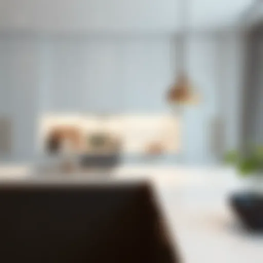 Elegant white kitchen countertop with modern design