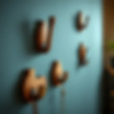 Elegant wooden wall hooks designed for functional decor