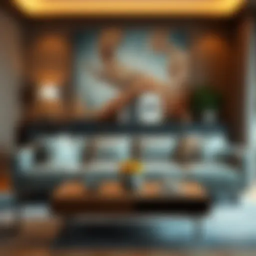 Elegant low-cost couch in a modern living room setting