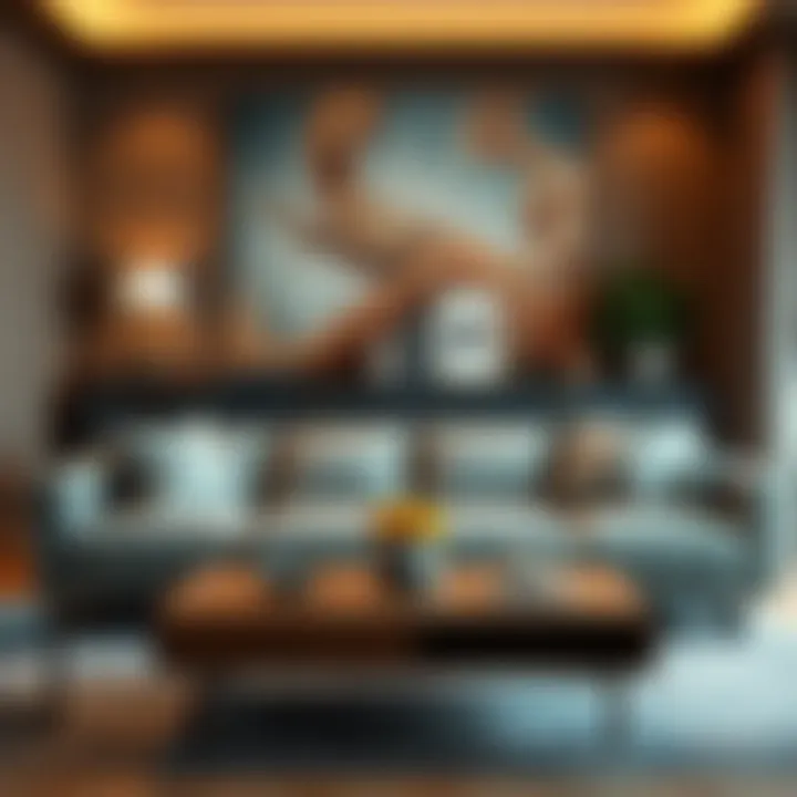 Elegant low-cost couch in a modern living room setting