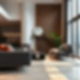 Stylish living room showcasing modern furniture