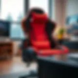 Ergonomic gaming chair showcasing advanced design