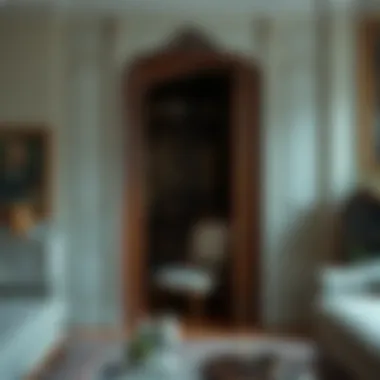 Elegant vintage closet showcasing historical design features