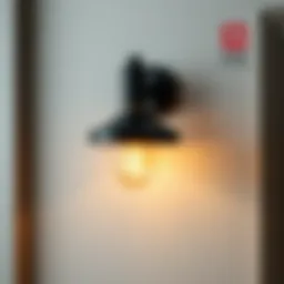 Elegant wall-mounted light fixture enhancing interior decor