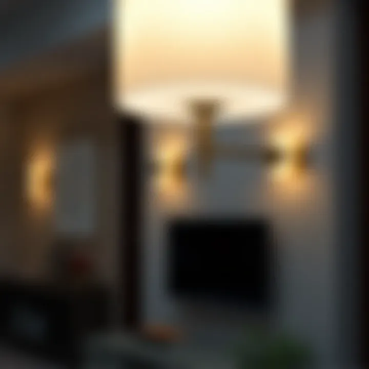 Stylish combination of materials in modern wall lights