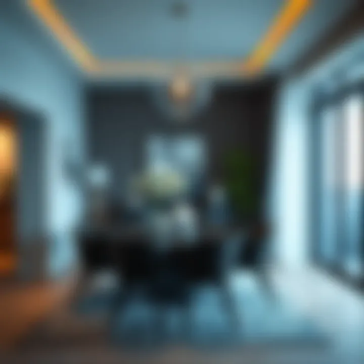 Chic dining area featuring contemporary design trends