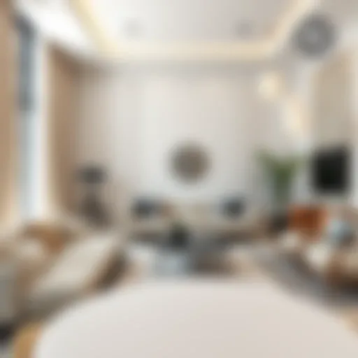 Elegant living room showcasing modern decor elements