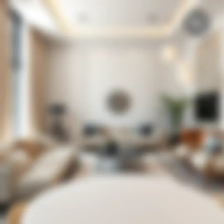 Elegant living room showcasing modern decor elements