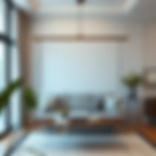 Stylish home swing in a modern living room setting