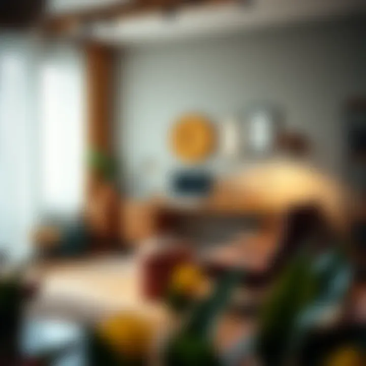 Stylish home office featuring 1950s furniture