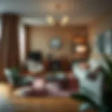 Vintage living room showcasing mid-century furniture