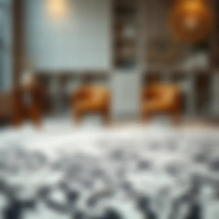 Diverse Designs of Laser-Cut Carpets Different patterns and textures of laser-cut carpets displayed elegantly