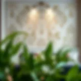 Elegant floral pattern on a modern wall