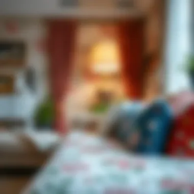 Stylish floral accents on home textiles