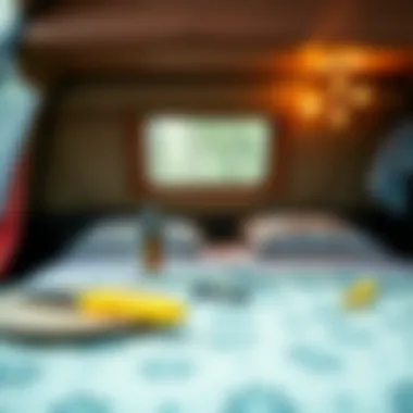 Easy maintenance of camping bed equipment